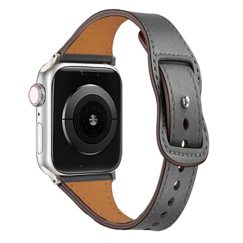 Lederarmband für Apple Watch Ultra Armband 41mm 40mm 38mm Frau Mann,Weiches Lederband Sport Ersatzband Uhrenarmband Wasserdichtes Armband für iwatch Ultra 2 Series 9 8 7 6 5 4 3 2 SE,Dunkelgrau Lederarmband für Apple Watch Ultra Armband 41mm 40mm 38mm Frau Mann,Weiches Lederband Sport Ersatzband Uhrenarmband Wasserdichtes Armband für iwatch Ultra 2 Series 9 8 7 6 5 4 3 2 SE,Dunkelgrau von SOLOLUP