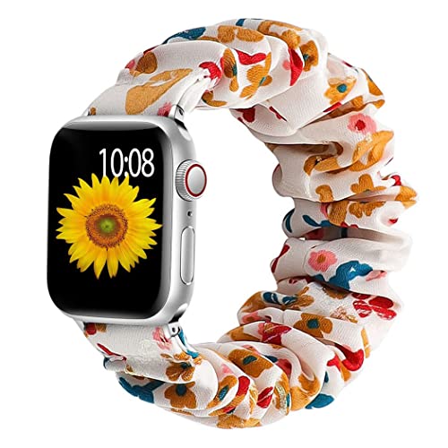 Scrunchie Strap kompatibel für Apple Watch Band 49mm 45mm 41mm 44mm 40mm 42mm 38mm, Elastisches Nylon-Damenarmband für iwatch Ultra Series 8 7 6 SE 5 4 3 2 1, 38/40/41mm-L, Schmetterlingsgold Scrunchie Strap kompatibel für Apple Watch Band 49mm 45mm 41mm 44mm 40mm 42mm 38mm, Elastisches Nylon-Damenarmband für iwatch Ultra Series 8 7 6 SE 5 4 3 2 1, 38/40/41mm-L, Schmetterlingsgold von SOLOLUP