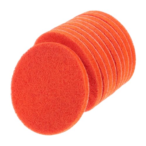 SOLUSTRE 10st Elektrische Schleifscheibe Magnetische Präsentationsständer Universelles Polierpad Sauberes Polierpad Glühbirne Neonlichter Beflockte Polierpads Spa-stirnbänder Orange Nylon von SOLUSTRE