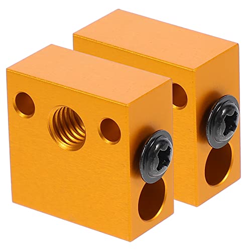 SOLUSTRE 2 Stück Aluminiumlegierung Extruder Heizblock Für 3D Drucker Inkl Halsrohr Präzise Heiztechnologie Für Optimale Druckergebnisse Und Hohe Temperaturbeständigkeit von SOLUSTRE