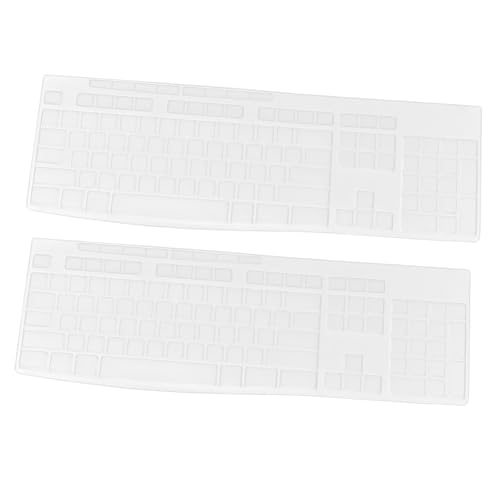 SOLUSTRE 2PCS Tastatur Haut Klar Desktop Computer Tastatur Protector Abdeckung wasserdichte Anti- Tastatur Kappe Abdeckung Kompatibel Für MK270 Tastaturabdeckung Cherry von SOLUSTRE