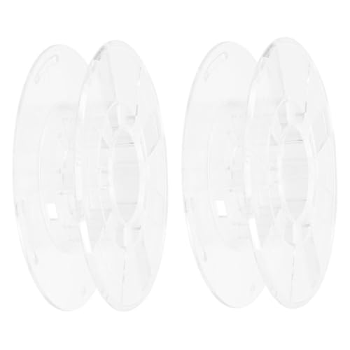 SOLUSTRE 2Pcs Spule filament aufbewahrung filament halter Filament Lagerung Verlängerungskabeltrommel einziehbare Kabeltrommel Kabelaufwicklung klein Garagenzubehör Plastik Transparent von SOLUSTRE