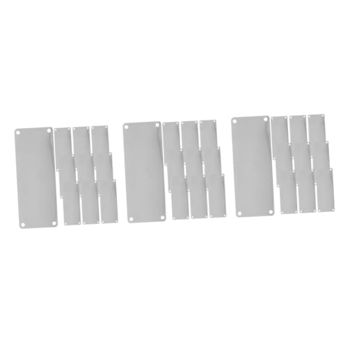 SOLUSTRE 3 Sätze Schild Aus Edelstahl Gravierbare Rohlinge Leeres Zeichen Drucken Quadratische Stanzrohlinge Aus Metall Diy Türschild Metallanhänger Silver Rostfreier Stahl 10 Stück * 3 von SOLUSTRE