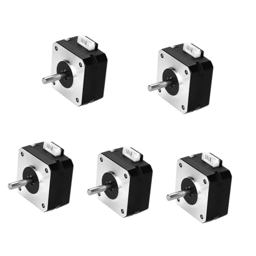 SOLUSTRE 5St Schrittmotor stepper motor step motor dc motor steppermotor gleichstrommotor Getriebemotor Servo Antriebsreglerplatine Windmühlengenerator Roller Motoren Treiber Stahl Black von SOLUSTRE