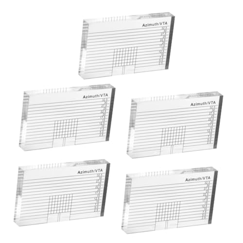 SOLUSTRE 5St Vinyl-Plattenspieler-Lineal Vinyl-Recorder-Versorgung Entfernungsmesser Winkelmesser Schallplattenspieler Messwerkzeug Azimuth Einstellwerkzeug Lineal aus Acryl Einstelllineal von SOLUSTRE