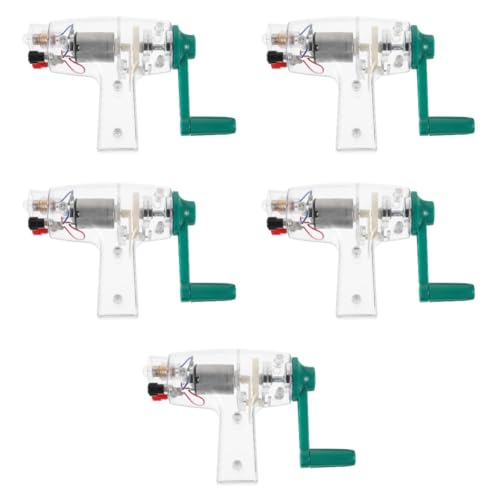 SOLUSTRE 5st Handgenerator Powerbank Für Turbine Wissenschaftliche Experimentierkästen Für Treiber Led Bausatz Elektrowerkzeuge Wiederaufladbar Solar- Tragbar Solarladeregler Plastik von SOLUSTRE