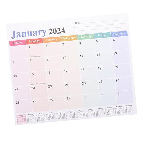 SOLUSTRE Magnetischer Kalender 2024 Hängekalender 2024–2025 Whiteboard-monatsplaner Hängender Wandkalender Tischkalender 2024 Weißer Karton Kühlschrankmagnet Magnetische Anziehungskraft von SOLUSTRE