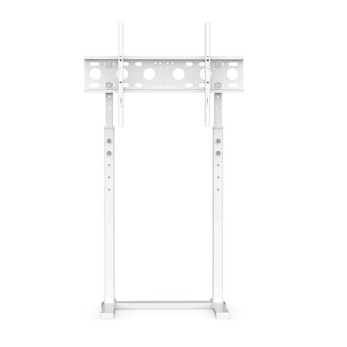 SOMKB TV-Bodenständer, hoch, höhenverstellbar, TV-Halterung, freistehende TV-Halterung für 81,3 - 165,1 cm (32 - 65 Zoll) Flachbildschirme, LED-LCD-Bildschirme, Weiß von SOMKB