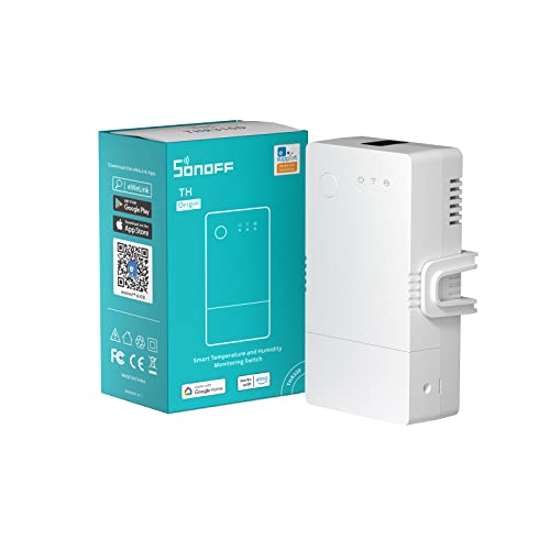 SONOFF THR316 Origin 16A Smart Schalter mit Temperatur und Luftfeuchtigkeit Überwachung Kompatibel mit Alexa/Google Home/IFTTT (TH10/16 Upgrade Version) von SONOFF
