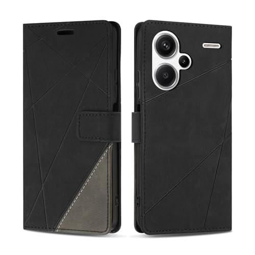 SONWO Handyhülle für Redmi Note 13 Pro Plus 5G Hülle, Premium PU Leder Handyhülle Wallet Silikon Schutzhülle Klapphülle für Redmi Note 13 Pro Plus 5G, Schwarz von SONWO