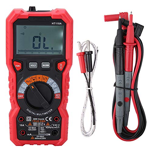 SOONHUA Ht118a Tragbares Digitales Multimeter AC/DC Volt Ampere Ohm Kapazität HZ Temp Tester mit Taschenlampe von SOONHUA