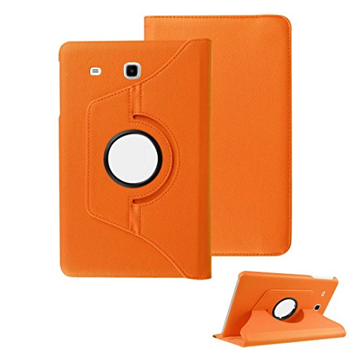 SOTEFE® Hülle Samsung Galaxy Tab A6 7.0'' SM-T280N/T285N Cover Case - 360 Grad Drehung Schutzhülle Tasche Hülle Für Samsung Galaxy Tab A 7.0 T280/T285 + Displayschutz - Orange von SOTEFE