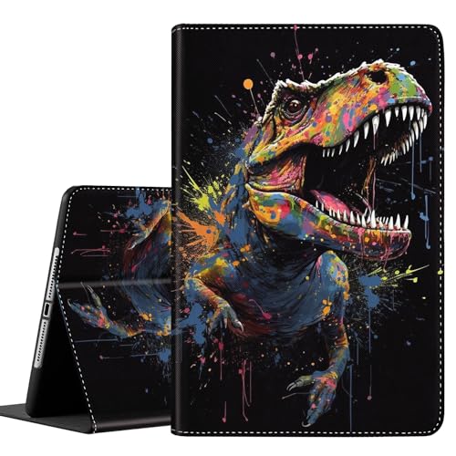 SOTWONSO Schutzhülle für Samsung Galaxy Tab A9 Plus 27,9 cm (11 Zoll) 2023, langlebig, stoßfest, Schutzhülle für Samsung Tablet A9+ 11 Zoll (SM-X210/X216/X218), Aquarell-Dinosaurier von SOTWONSO