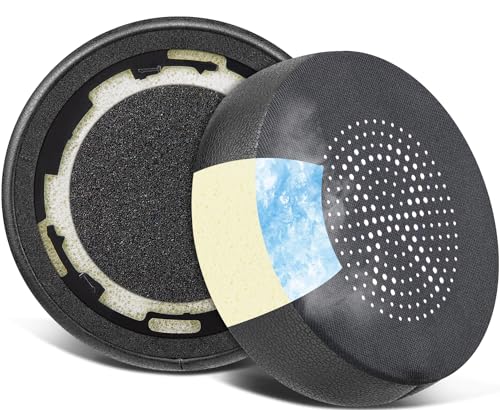 SOULWIT Kühlgel Ersatz Ohrpolster für Jabra Evolve 75(75 UC 75MS 75SE) Stereo-Bluetooth-Headset/Kopfhörer, Ersatzpolster mit geräuschisolierendem Schaum von SOULWIT