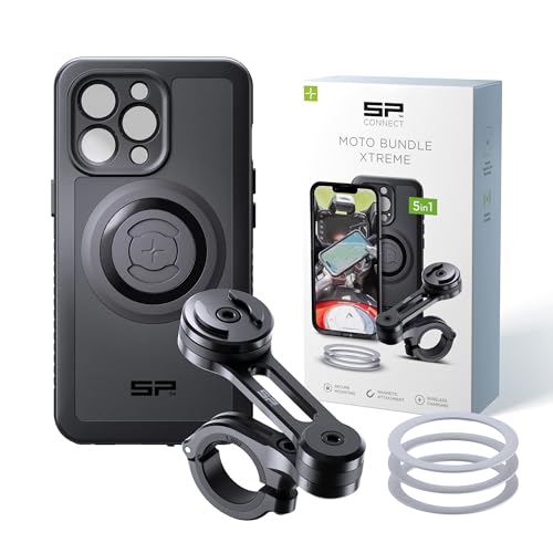 SP CONNECT Moto Bundle II Xtreme | SPC+ | kompatibel mit iPhone 14 Pro Handyhalter für Motorrad Bike Moped Roller | Gadget Halterung für Navi von SP CONNECT