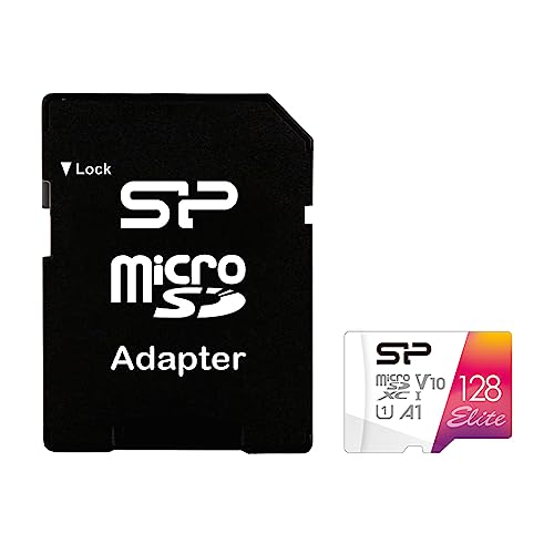 128GB Silicon Power Elite microSDXC CL10 UHS-1 100MB/sec Colorful Memory Card with Adapter von SP Silicon Power