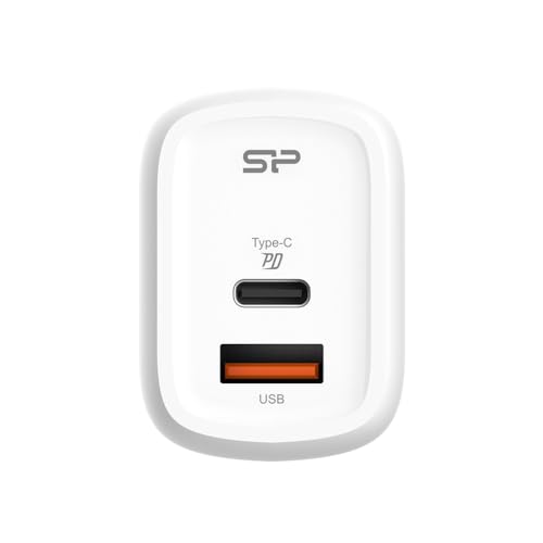 Silicon Power Boost Charger QM25, USB Dual-Output Type-A and Type-C (EU 2-pin) 30W Wall Charger von SP Silicon Power