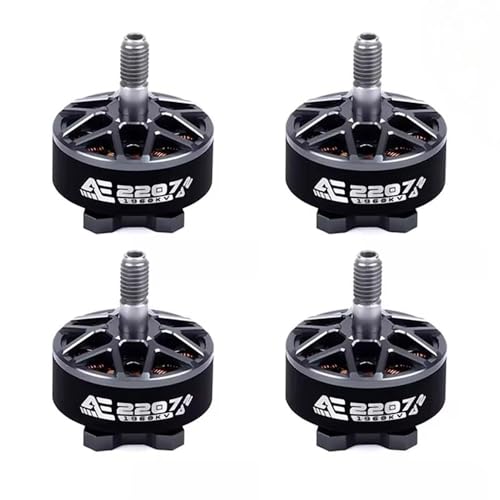 AXISFLYING AE2207 V2 18650KV 1960KV bürstenloser Motor 4~6S Lipo 5 mm Schaft geeignet für 12,7 cm Propeller-Drohnen (4 Stück AE2207 V2 1960K) von SPARKHOBBY