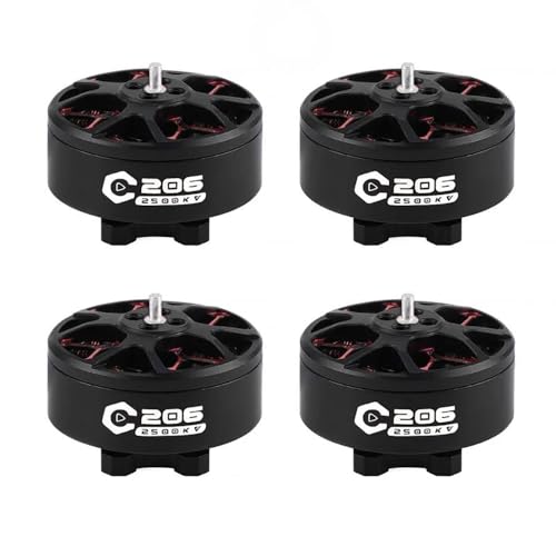 Axisflying C206 2006 1960KV 2500KV bürstenloser Motor 12N14P 6S Lipo 1,5 mm Schaft für FPV 8,9 cm Rohrkreis-Drohnen DIY-Zubehör (4 Stück C206 2500 kV) von SPARKHOBBY