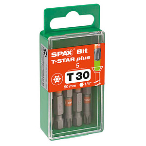 5 SPAX® T30 T-STAR  Plus Bits, 5 St. von SPAX®