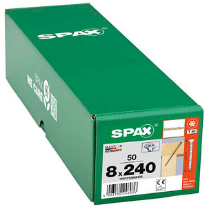 SPAX® Holzbauschrauben T40 Senkkopf WIROX 8 mm x 240mm, 50 St. von SPAX®