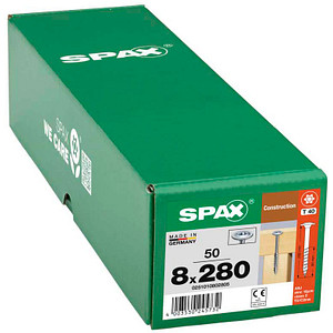 SPAX® Holzbauschrauben T40 Tellerkopf WIROX 8 mm x 280 mm, 50 St. von SPAX®