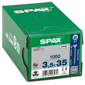 SPAX® Universalschrauben Z2 Senkkopf WIROX 35mm  x 3,5 mm, 1000 St. von SPAX®