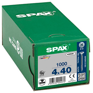 SPAX® Universalschrauben Z2 Senkkopf WIROX 40mm  x 4 mm, 1000 St. von SPAX®