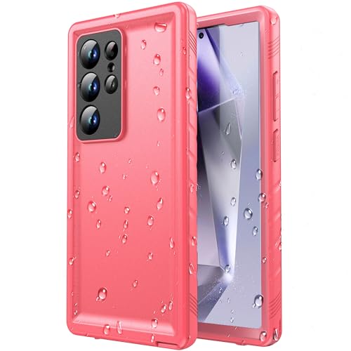 SPORTLINK für Samsung Galaxy S24 Ultra wasserdichte Hülle - 360 Grad Outdoor Schutzhülle kameraschutz Displayschutz [6FT Militärischer Stoßfeste] [IP68 Waterproof] S24 Ultra Handyhülle-Rosa von SPORTLINK