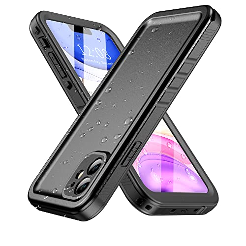 SPORTLINK für iPhone 11 Wasserdicht Hülle - 360 Grad Outdoor Schutzhülle mit Kameraschutz Displayschutz [IP68 Waterproof] [6FT Fallschutz Hard Case ] Panzerhülle komplettschutz handyhülle Schwarz 6,1" von SPORTLINK