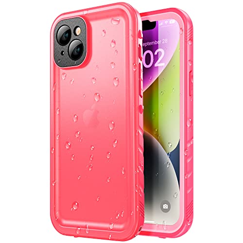 SPORTLINK für iPhone 14 Plus Wasserdicht Hülle - 360 Grad Outdoor Schutzhülle kameraschutz Displayschutz [IP68 Waterproof] [6FT Stoßfeste Hard Case ] Panzerhülle Komplettschutz Handyhülle Rosa 6,7" von SPORTLINK