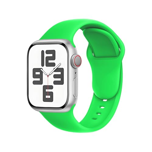 SRena SBC1 Armband Kompatibel mit Apple Watch Armband ultra 1 9 7 6 se 40mm 45mm 41mm 44mm 49mm armband sport armband silikon armband original armband damen ist fluoreszierendes Grün von SRena