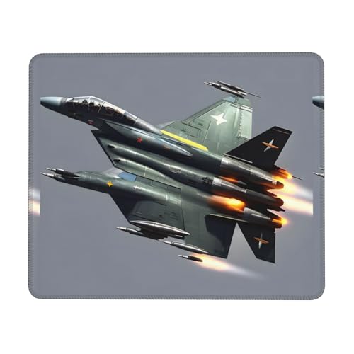 Jet Fighter Mauspad, Gummimaterial, Schreibtischunterlage für Büro und Gaming, Gaming-Mauspad von SSGVLPTO