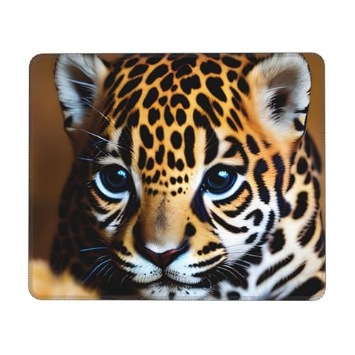 Mousepad mit Jaguar 1 Motiv Baby, Gummimaterial, Büro-Schreibtischunterlage, Gaming-Mauspad von SSGVLPTO