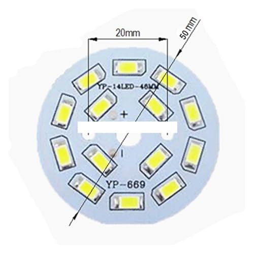 7W SMD 5730 Plate 50mm 14 LEDs High Brightness Led Lamp Panel For Saving Lamp DIY(Warm White) von SSOPTMCB