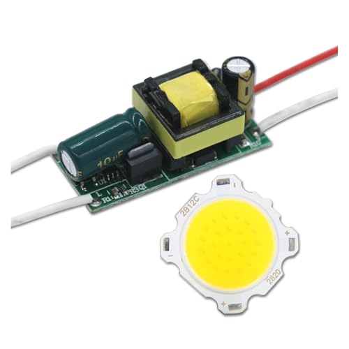 High Power 10W a Set LED Driver With LED COB SMD Chip 90-265V LED Lamp Bead LED Bulb Diode DIY For LED Light Spotlight Downlight(Warm white) von SSOPTMCB