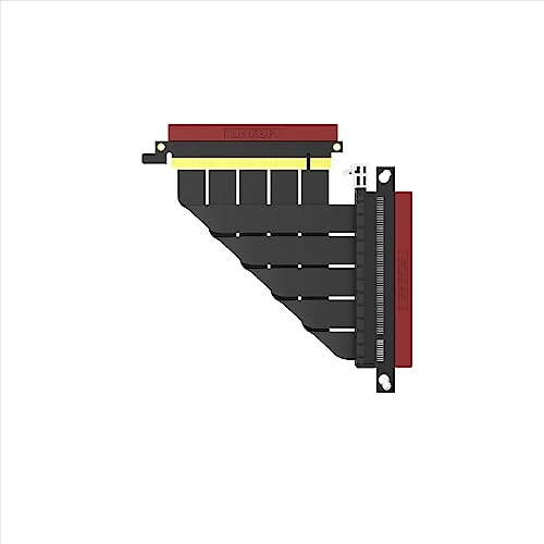 Ssupd Riser Flachband-Kabel - PCIe 4.0, 140mm, gewinkelt, schwarz von SSUPD