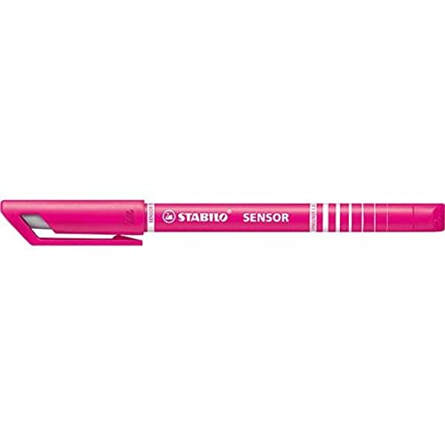 Fineliner mit gefederter Spitze - STABILO SENSOR F - fein - Einzelstift - pink von STABILO