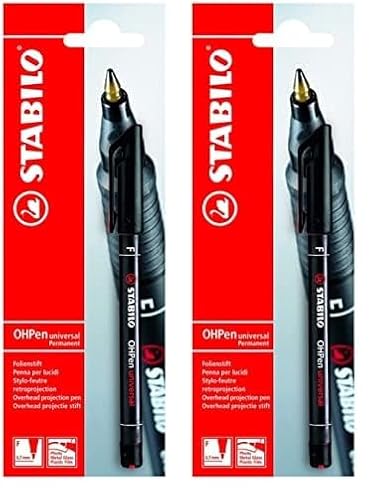 STABILO Folienstift OHPen universal - permanent fein - Einzelstift - schwarz (Packung mit 2) von STABILO