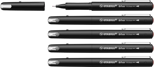 STABILO Premium-Fineliner - 5er Pack - rot von STABILO