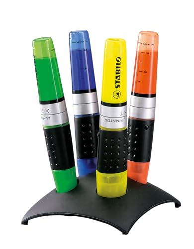 Textmarker - STABILO LUMINATOR - 4er Tischset - gelb, grün, royalblau, orange von STABILO