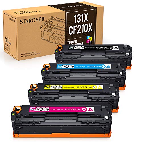 STAROVER 131X Toner Kompatibel für HP 131X 131A CF210X CF210A für HP Laserjet 200 Color MFP M276nw Toner,128A CE320A CP1525n CP1525nw CM1415fn CM1415fnw,125A CB540A CP1215 CP1515n CP1518ni CM1312 von STAROVER