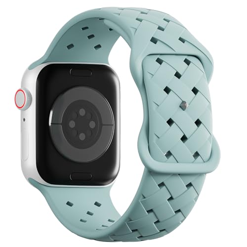 STEEZRD Silikon Sport Kompatibel mit Apple Watch Armband 38mm 40mm 41mm 42mm 44mm 45mm 49mm, Weiche Atmungsaktiv Ersatzarmband für iWatch Armbänder Ultra Series 9 8 7 SE 6 5 4 2 1 Damen Herren von STEEZRD