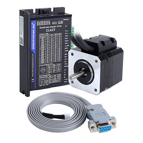 STEPPERONLINE 1 Achse Closed Loop Schrittmotor Kit 14Ncm 1000PPR Nema 17 Stepper Motor & Schrittmotor Treiber CL42T-V41 0–3,0A 24–48VDC für CNC Graviermaschine von STEPPERONLINE