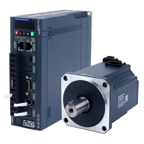 STEPPERONLINE 1000-W-EtherCAT-AC-Servomotor-Kit der A6-Serie, 3000rpm, 3,18Nm, 17-Bit-Absolutwertgeber IP67 von STEPPERONLINE