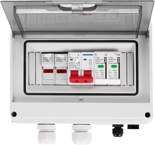 Leistungsschalter Solar Photovoltaik PV DC Combiner Box Blitzschutz 1 Eingang 1 Ausgang DC 600V Sicherung MCB SPD HT Wasserdichte Box IP65 1 STÜCK(20A DC MCB) von STFEAGYZ