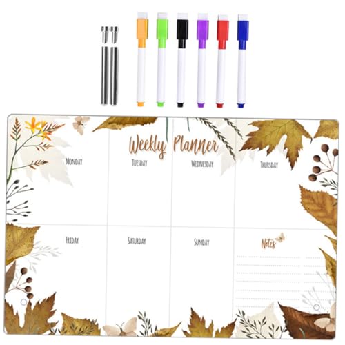 1 Satz write board desktop whiteboard Desktop-Whiteboard whiteboard stifte set Tragbares Message Board Acryl-Schreibtafel für Studenten Multifunktions-Memoboard Bürste Transparent STOBOK von STOBOK