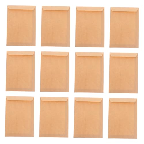 50 Stück Briefumschlag zur Aufbewahrung Mini-Umschläge für Geld Umschläge aus Kraftpapier briefumschläge vintage Retro-Umschläge Umschlag aus Kraftpapier leerer Umschlag Brown STOBOK von STOBOK