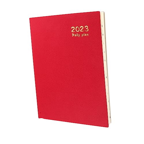 Planheft 2023 Büroplan-notizblock Notizbuch Für Zeitplan Zeitplan-notizblock Agenda Notizblock Wöchentlicher Zeitplanblock Planen Sie Die Aufzeichnung Von Notizblöcken Rot Papier STOBOK von STOBOK