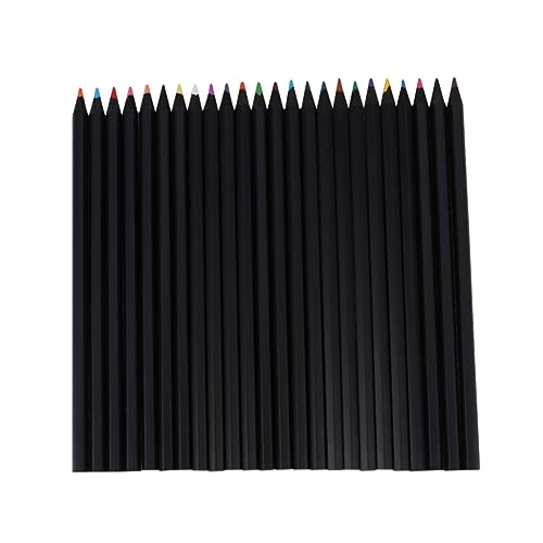 STOBOK 1 Satz 24 Künstler Buntstifte kunst für colored pencils wachsstifte wachsmalstifte kleinkinder Zeichenstifte tint Kunststifte 24 Farbstifte Buntstifte mit Etui Bambus Black von STOBOK